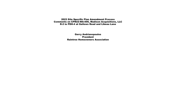 2023 site specific plan amendment process n.w