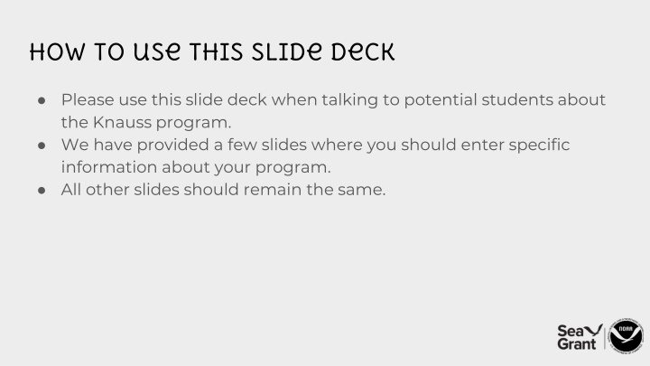 how to use this slide deck n.w