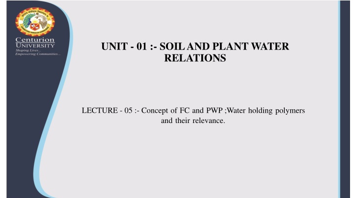 unit 01 soil and plant water relations n.w