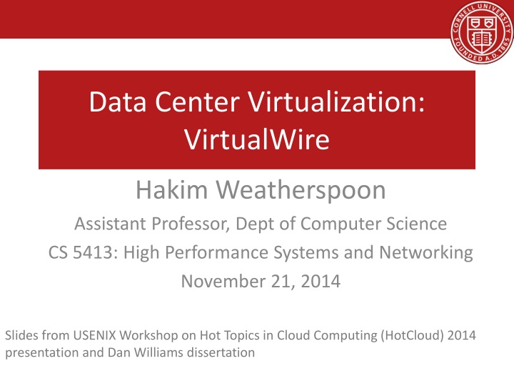data center virtualization virtualwire n.w
