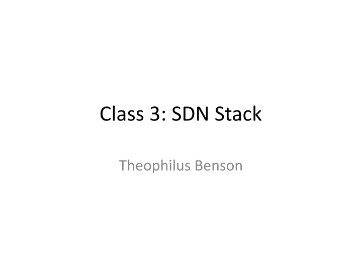 class 3 sdn stack n.w