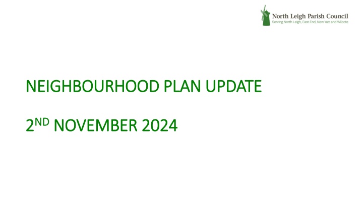 neighbourhood plan update neighbourhood plan n.w