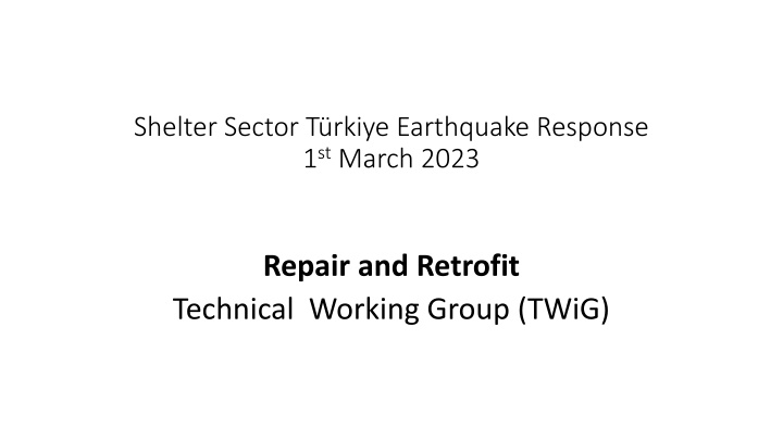 shelter sector t rkiye earthquake response n.w