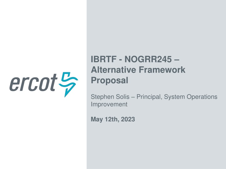 ibrtf nogrr245 alternative framework proposal n.w