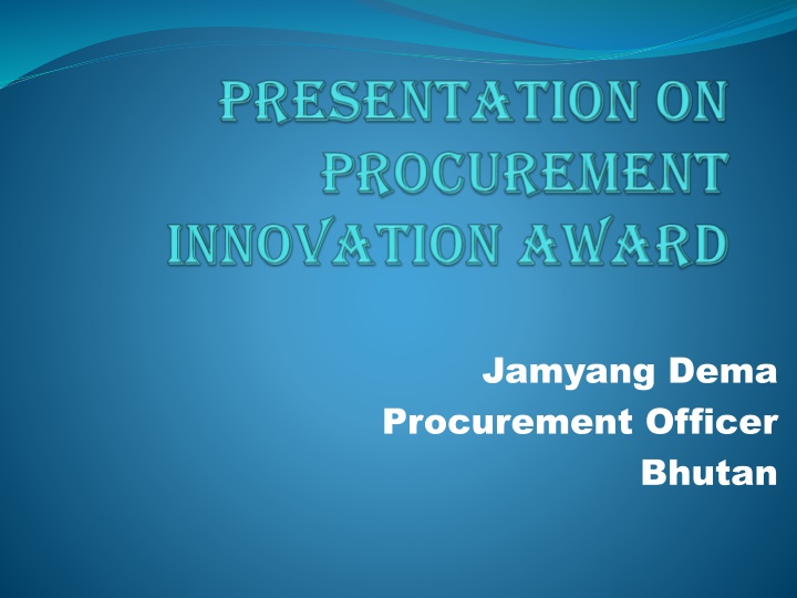 jamyang dema procurement officer n.w