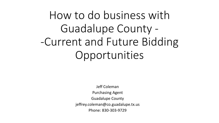 how to do business with guadalupe county current n.w