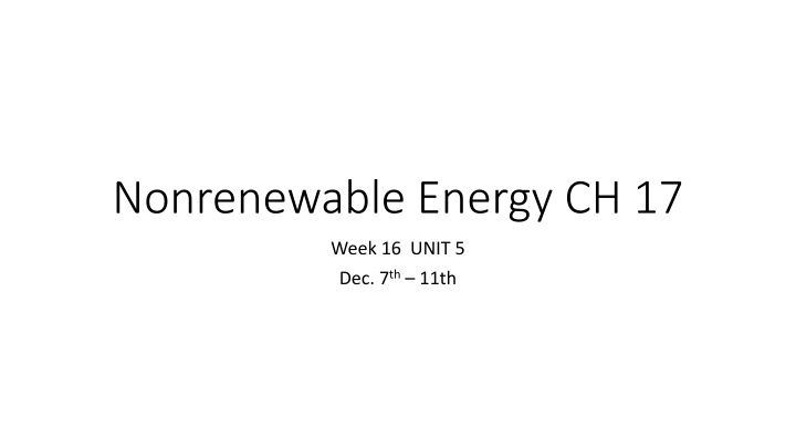 nonrenewable energy ch 17 n.w
