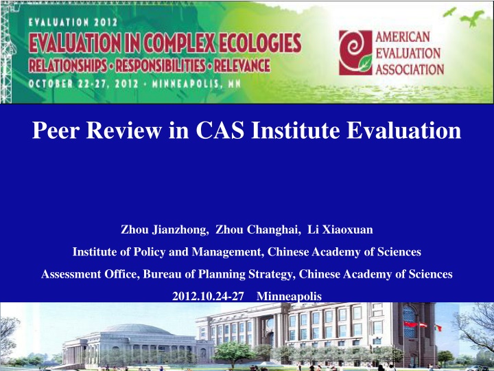 peer review in cas institute evaluation n.w