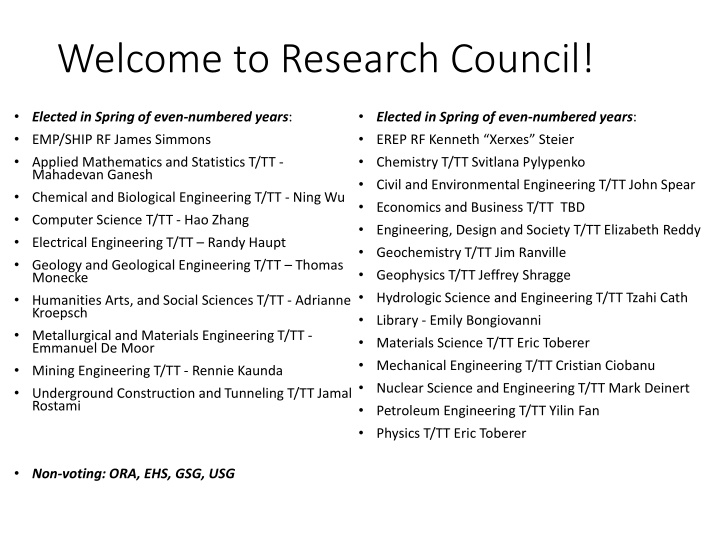 welcome to research council n.w