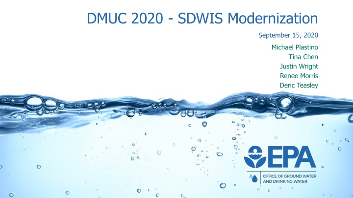 dmuc 2020 sdwis modernization n.w