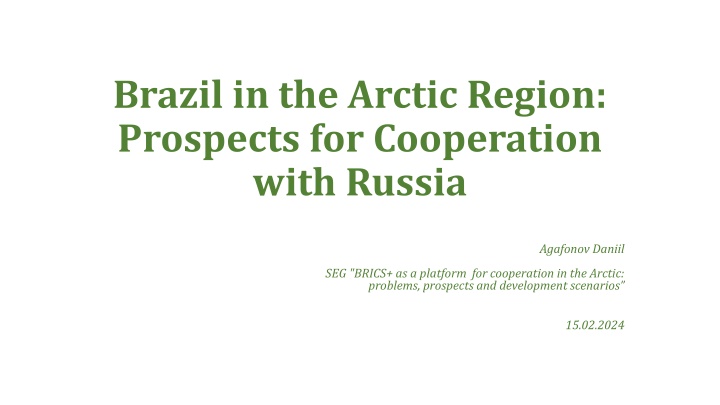 brazil in the arctic region prospects n.w
