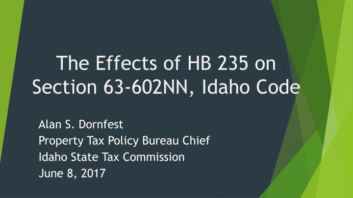the effects of hb 235 on section 63 602nn idaho n.w