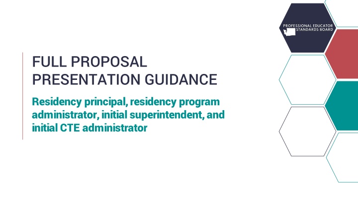 full proposal presentation guidance residency n.w