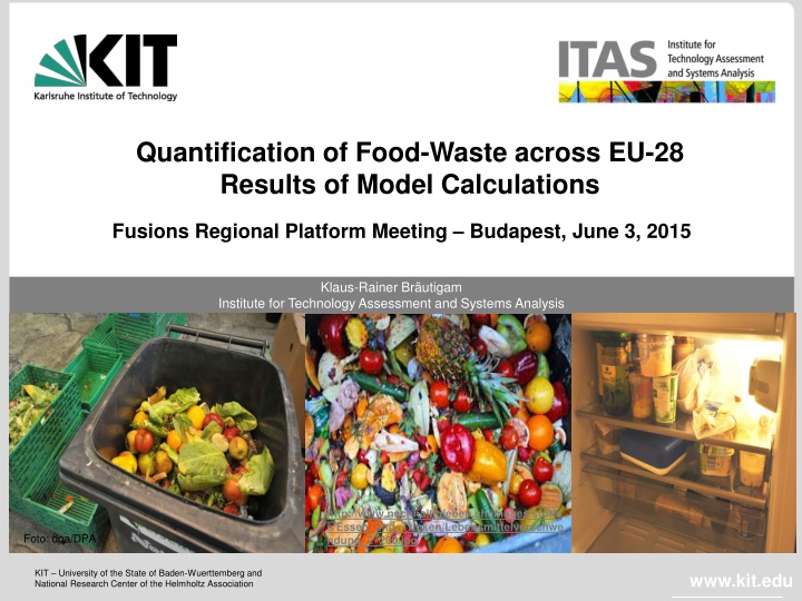 quantification of food waste across eu 28 results n.w