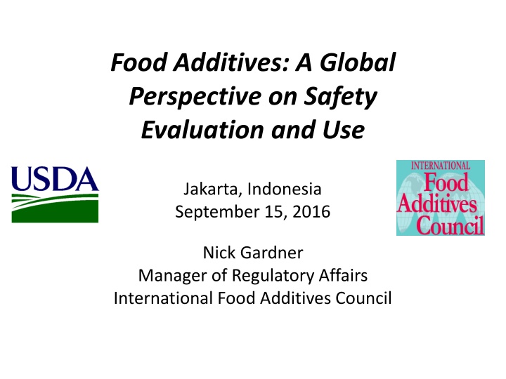 food additives a global perspective on safety n.w