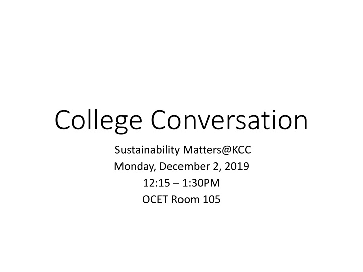 college conversation n.w