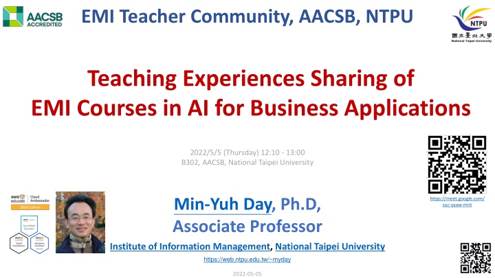 emi teacher community aacsb ntpu n.w