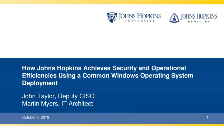 how johns hopkins achieves security n.w