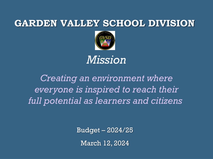 garden valley school division n.w