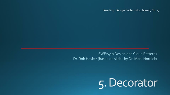 reading design patterns explained ch 17 n.w
