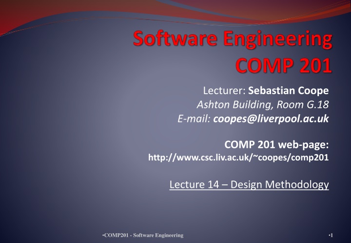 lecturer sebastian coope ashton building room n.w