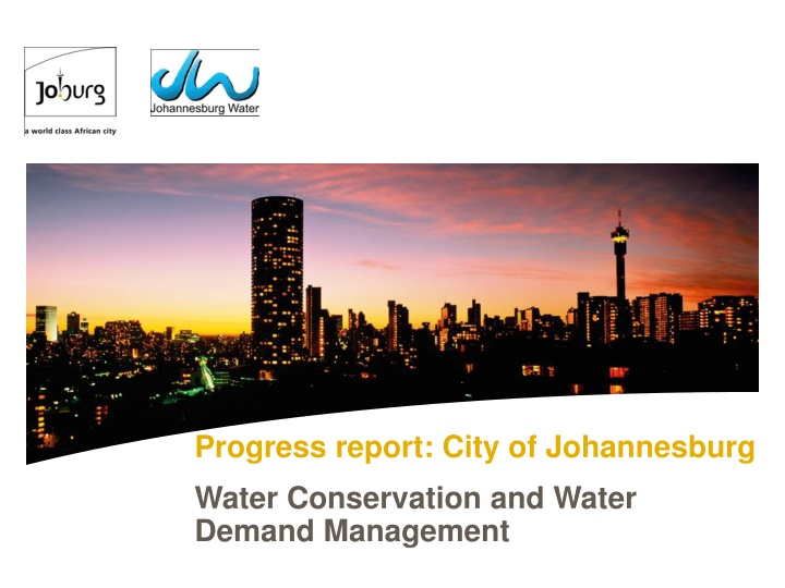 progress report city of johannesburg n.w