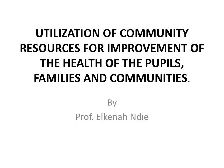 utilization of community resources n.w