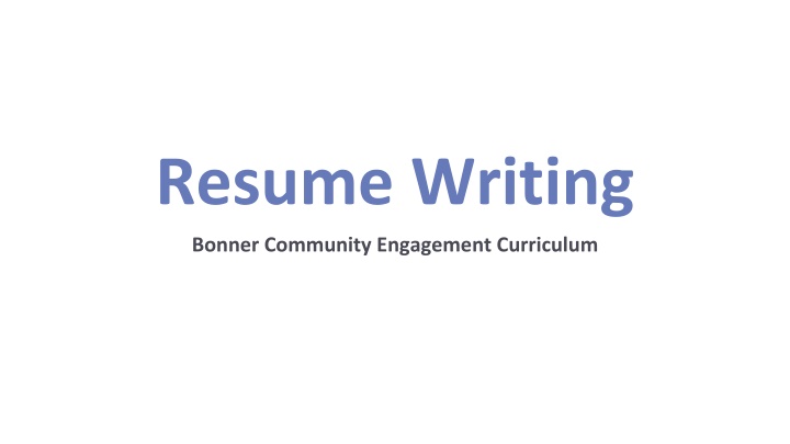 resume writing n.w