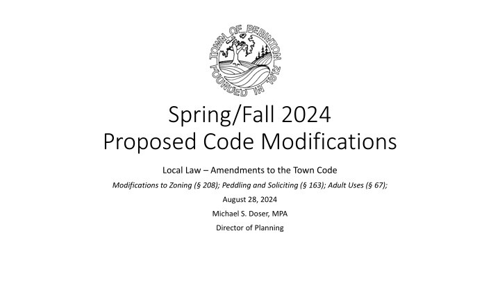 spring fall 2024 proposed code modifications n.w
