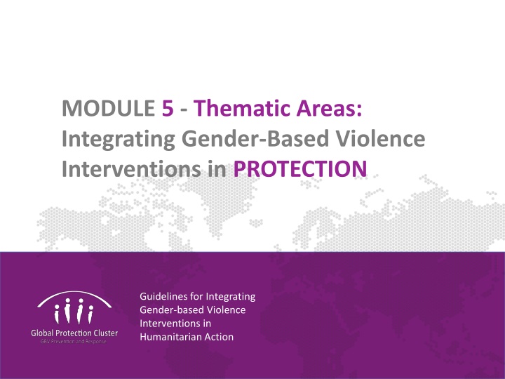 module 5 thematic areas integrating gender based n.w