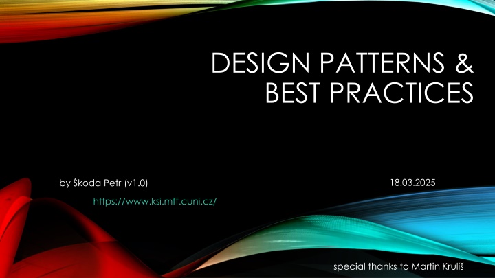 design patterns best practices n.w
