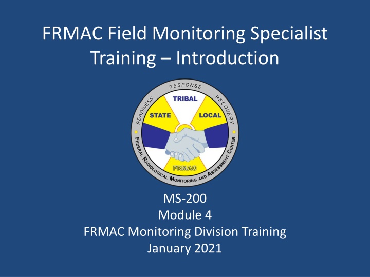 frmac field monitoring specialist training n.w