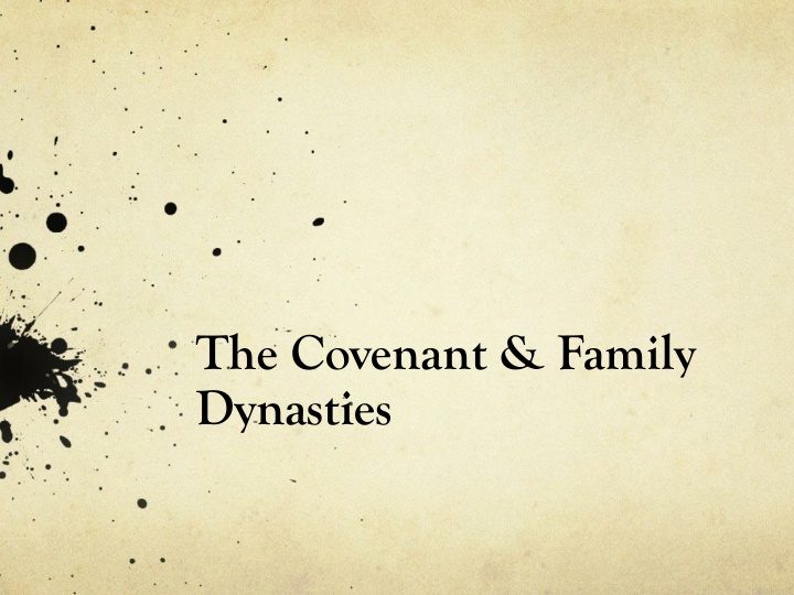 the covenant family dynasties n.w