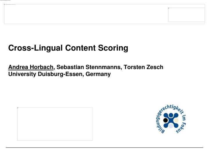 cross lingual content scoring n.w