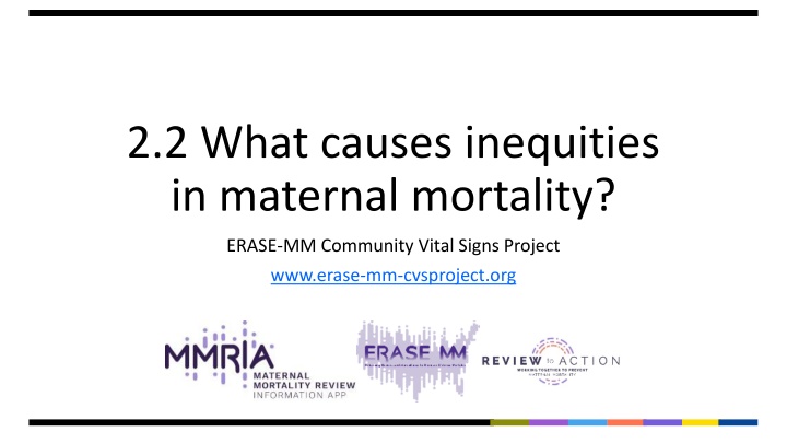 2 2 what causes inequities in maternal mortality n.w