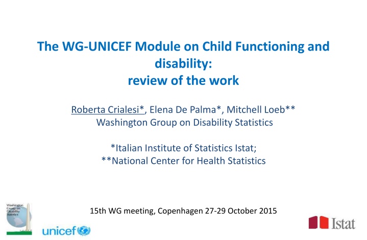 the wg unicef module on child functioning n.w