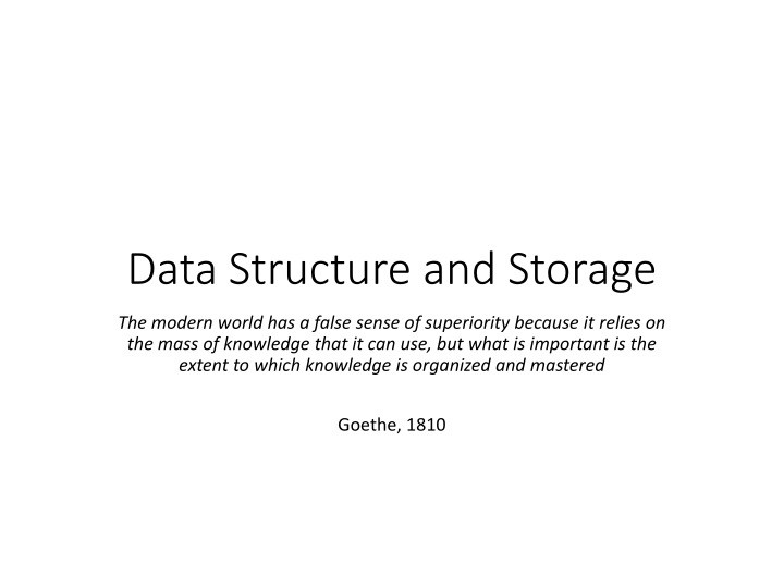 data structure and storage n.w
