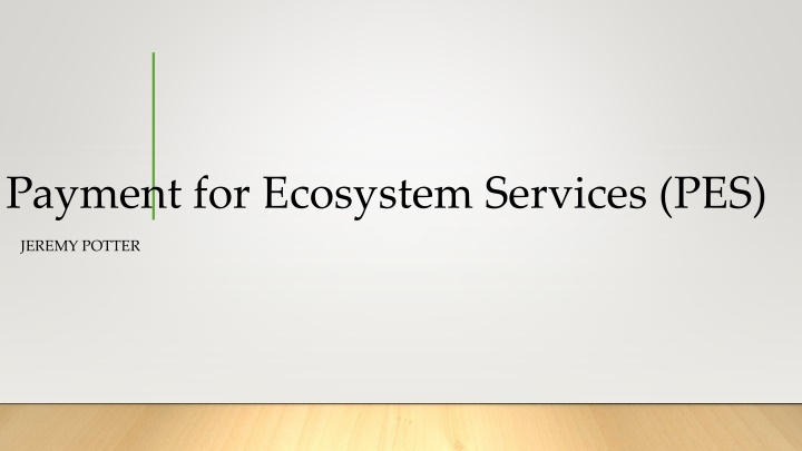 payment for ecosystem services pes n.w