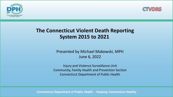 the connecticut violent death reporting system n.w