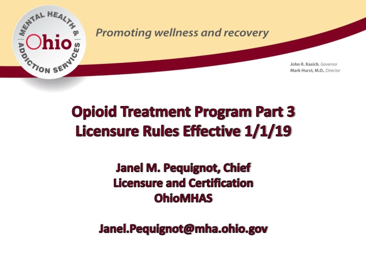 opioid treatment program part 3 licensure rules n.w