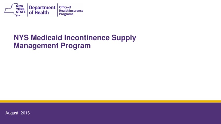 nys medicaid incontinence supply management n.w