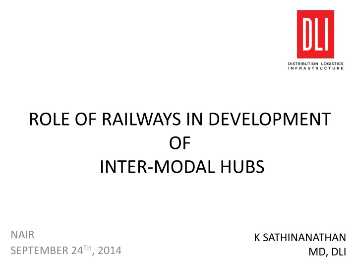 role of railways in development of inter modal n.w
