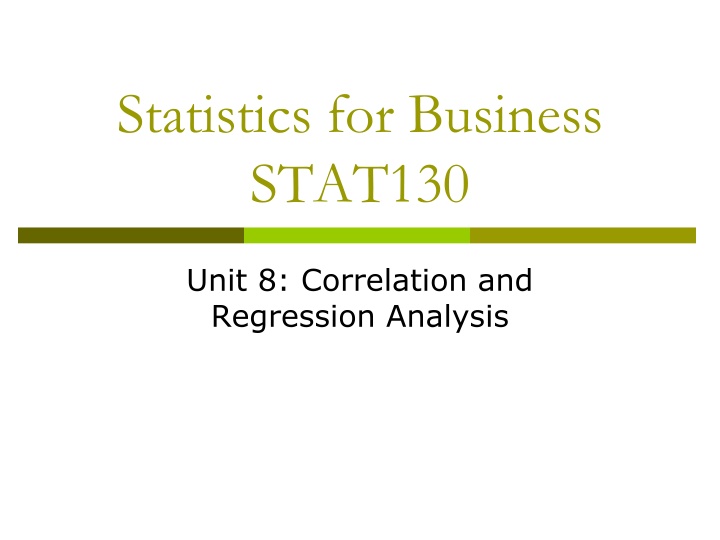 statistics for business stat130 n.w