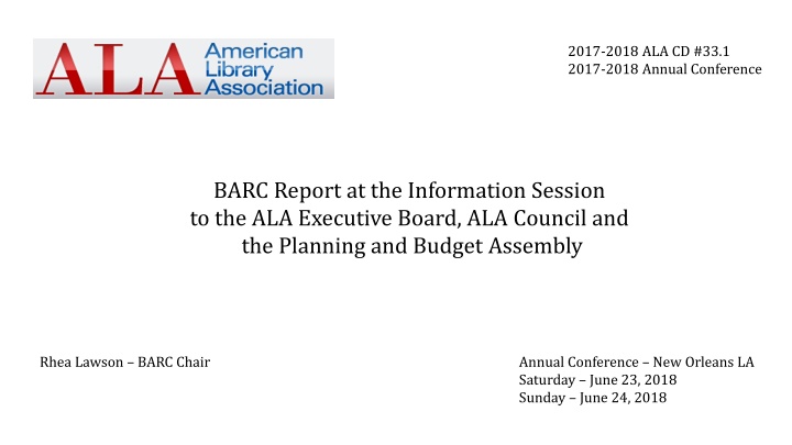 2017 2018 ala cd 33 1 2017 2018 annual conference n.w