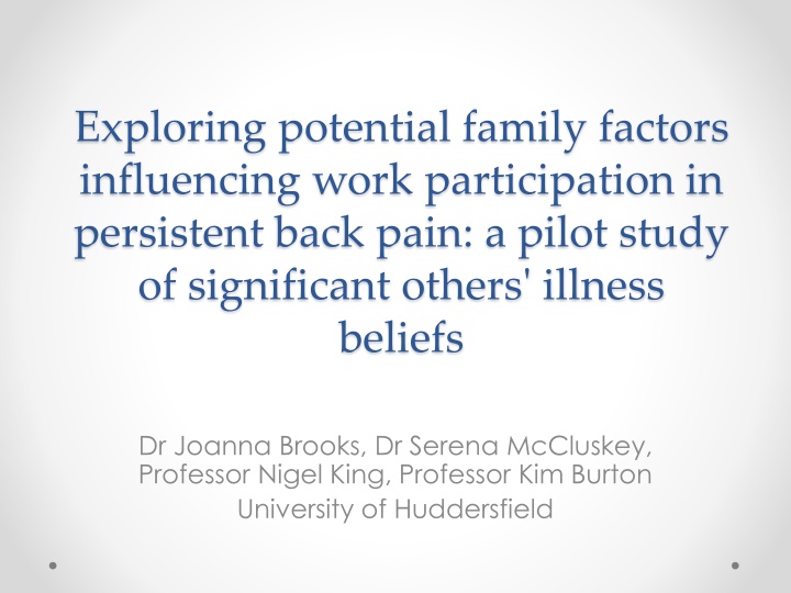 exploring potential family factors influencing n.w