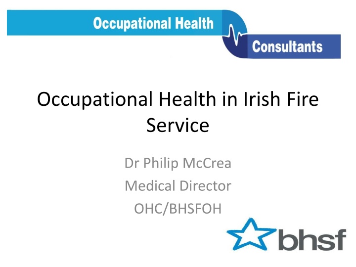 occupational health in irish fire service n.w