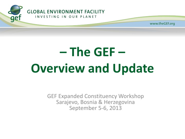the gef overview and update n.w