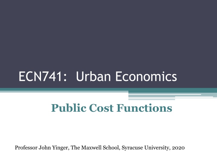 ecn741 urban economics n.w