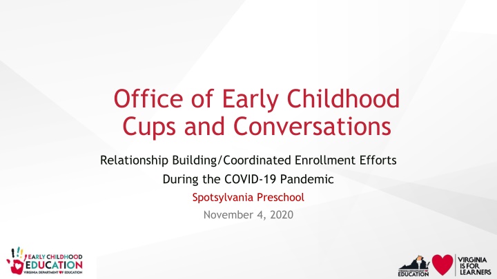office of early childhood cups and conversations n.w