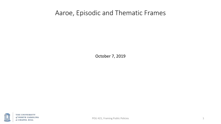aaroe episodic and thematic frames n.w